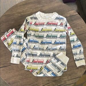 Colorful Train Print Pajama Set